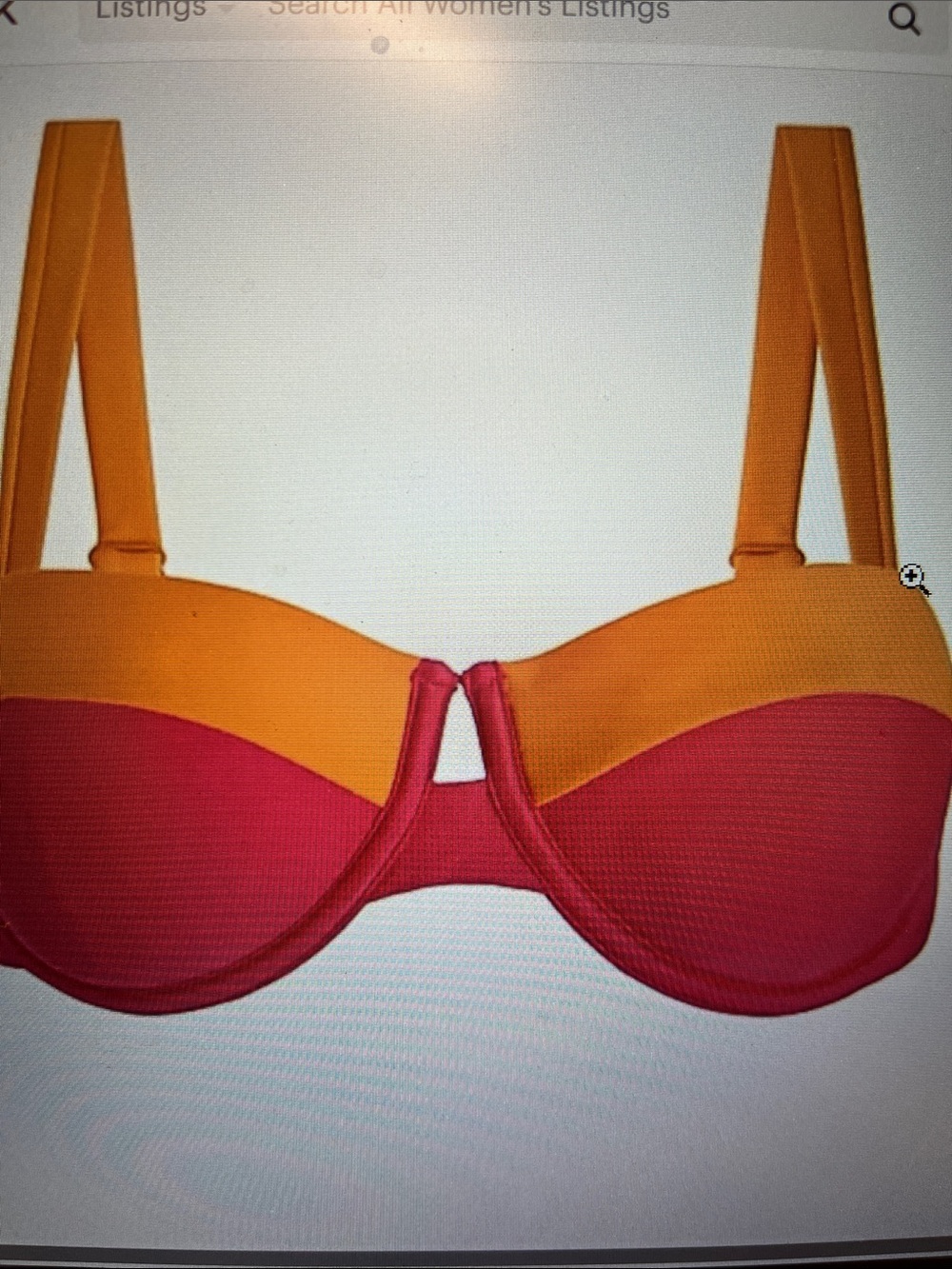 Express Orange and Pink Colorblock Underwire Bra